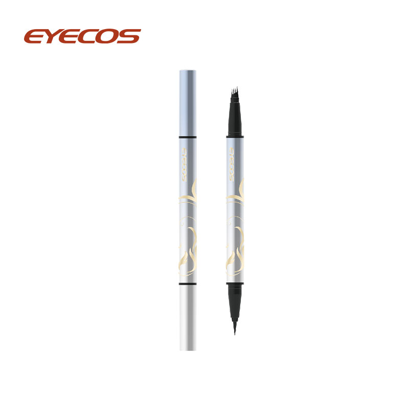 Multifunktionaler flüssiger Eyeliner-Stift + Augenbrauenstift 4 Pinsel